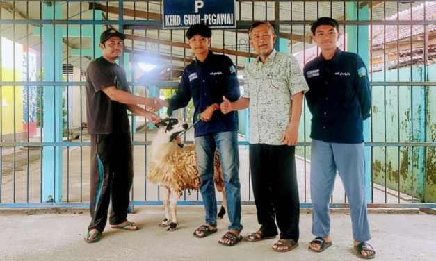 PENYEMBELIHAN  HEWAN QURBAN DAN PEMBAGIAN  DAGING QURBAN SMA NEGERI 1 SEYEGAN 1444 H