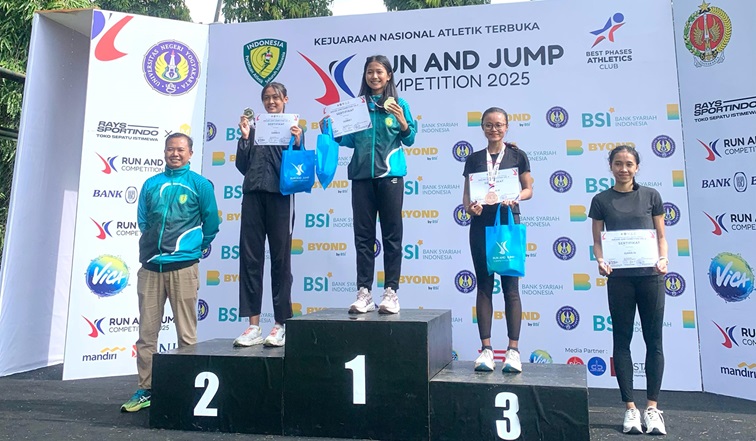 Alisa, Siswi SMAN 1 Seyegan Raih Juara 1 Kejurnas Atletik Terbuka 2025