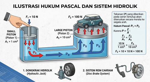Keajaiban Hukum Pascal: Bagaimana Tekanan Kecil Bisa Mengangkat Beban Raksasa?