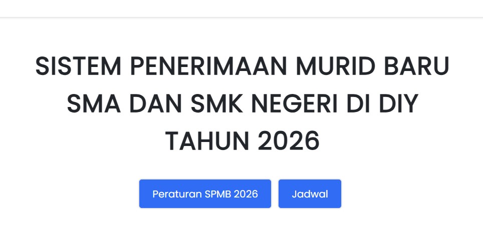 Siap-Siap! SPMB SMA di Jogja Resmi Dimulai 11 Juni 2026: Diawali dengan Pendaftaran Akun Secara Online