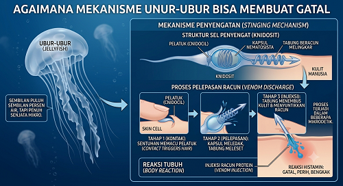 Senjata Rahasia Mikro: Bagaimana Mekanisme Ubur-Ubur Bisa Membuat Gatal?