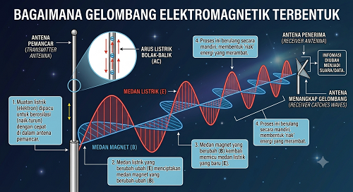 Menembus Ruang Tanpa Medium: Bagaimana Gelombang Elektromagnetik Terbentuk?